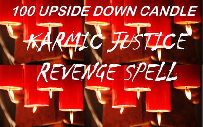 KARMIC JUSTICE SPELL: 100 Upside Down Candles for Retribution against those who have wronged you! - Black Magic Temple