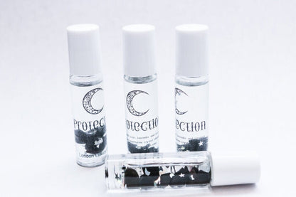 Spell Blessed Protection Oil Intention Manifestation Roller Ball Bottles - Black Magic Temple